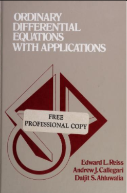 Ordinary differential equations with applications BY Reiss - Scanned Pdf with ocr